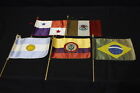 Lot Of 13 International Assorted Vintage Silk Mini Parade Souvenir Flags