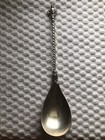 Vintage 800 Silver Italy  Spoon Twisted Handle Double Sided Female Figures