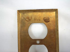 Lot Of 4 Vintage Polished Solid Brass 2 0 Ounce Duplex Electrical Outlet Covers