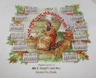 Antique 1912 Advertising Calendar Pottery Plate Centerville Washington Native Am