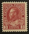 Travelstamps  1912-1925 Canada Stamps Scott  109 - 3 Cent Mint Mogh