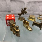 Vintage 1985 Deluxe Anniversary Monopoly Game Tokens   Dice Replacement Parts