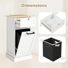 Laundry Cabinet W  Basket Drawer Bathroom Storage Hamper Organizer Freestanding
