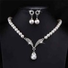 Zircon   Pearl Jewelry Set Elegant Necklace   Bracelet Perfect For Women   Girls
