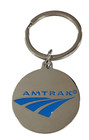 Amtrak Collector Edition Travelmark Enamel Stainless Steel Keychain New 1 375 In