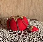 Small Vintage Red Tomato   Strawberry Sewing Pin Cushion