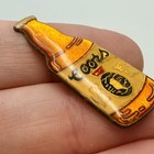 Coors Banquet Beer Bottle Gold Tone Lapel Pin Brewery Advertising Badge Vintage