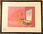 Hand-painted Background  Framed  Ren   Stimpy Production Animation Cel - Coa 