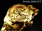 Invicta Men s 48mm Pro Diver Scuba Chronograph Gold Dial 18k Gold Plated Watch