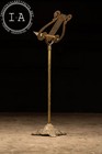 Vintage Brass Music Stand With Lyre Motif
