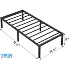 New Jeto Metal Bed Frame twin Size Bed Frame With Storage Space 18 Inch   Hea   