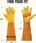 Workpro Gardening Gloves  Long Leather Garden Gloves For Women   Men Thorn-proof