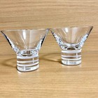 Tiffany   Co  Modern Bamboo Martini Glass Pair Sterling Silver Collection