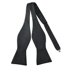  Mens Self Bow Tie Classic Paisley Woven Silk Bow Ties Classic Black Paisley