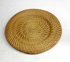 Vintage Set 5 Rattan Wicker Woven Plate Chargers Boho Tiki Holders 13    For 8   