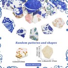1 Box 200g Blue White Broken Porcelain Mosaic Tiles Irregular China Pieces For