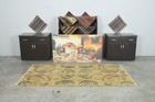 4x7 Turkish Antique Area Rug Anatolian Hand-knotted Vintage Oushak Carpet 823