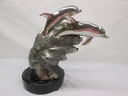Donjo Dolphin Sculpture Figurine Silver Finish 13    Signed Preowned Lt Ed 95 1950