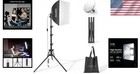 Portable Softbox Lighting Kit - High Power 50w Led Bulb For Clear Video   Photos
