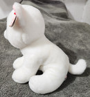 Ty Velvety Classic Medium Pearl The White Kitty Cat Stuffed Animal 9  Mwmt