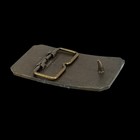 Dodge Ram Tough Vintage 1980s Brass Tone Metal Belt Buckle Swivel Wire Loop