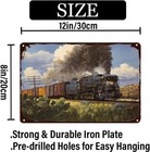 Old Steam Train Vintage Metal Sign Fast Moving Trains Decor Retro Iron Painting
