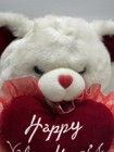 Large White Furry Teddy Bear 20  Plush Valentine Sweetheart Heart 2007  Dan Dee