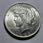 1923-p Peace Liberty  1 Dollar 90  Silver Coin   Orig Hi Grade Uncirculated Bunc