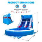 24x13x12ft Commercial Inflatable  Wave Water Slide Pool Bounce House W  Blower