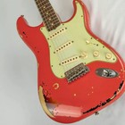 New Vintage Michael Landau 1963 Relic Fiesta Red Over Sunburst Electric Guitar
