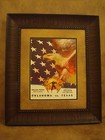 Vintage Texas Longhorns Football Poster  Framed  u of Texas Vs Oklahoma  1943