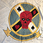 Ww2 Usmc Marine Corps Vmf  aw  114 Squadron Flag Original  death Dealers    3x5