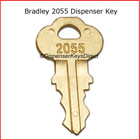 Bradley  2055 Key For Paper Towel  Toilet Tissue   Liquid Soap Disp  -  6 pk  