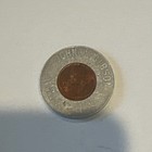 Encased Coin John M  Gibson Good Luck Token Copper Aluminum Lincoln Wheat Penny