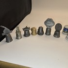 Vintage Lot Of 26 Thimbles Porcelain  Pewter  Bone China 19 Ceramic 7 Metal Ones