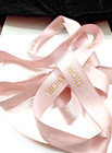 Dior Delicate Pale Pink Ribbon  Gold Logo  1  Wide  Sell By The Yard