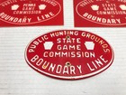 3 Pennsylvania State Game Commission Public Hunting Grounds Boundary Line Signs