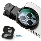 Apexel 52mm Circular Polarizer Filter With Adapter Ring For Iphone Dslr