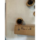 Vintage Style Black And Gold Rope Border Shank Buttons Set Of 24 0 75 Inch