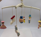 Vintage Wood And Plastic Nursery  Musical Crib Mobile  Works