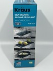 Kraus Silicone Sink Mat Self Draining Mat Cyan Blue 14 3 4  X 8 1 8  New