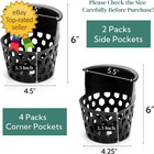 6 Pack Pool Table Pockets  Heavy Duty Billiard Set Including 4 Corner And 2 Side
