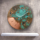 Art Deco Modern Silent Handmade Copper Wall Clock  Original Metal Wall Art Decor