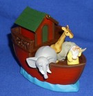 Hallmark Christmas Ornament Noah s Ark 2017 Noah Elephant Giraffe Rhino Dove  