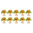 10 Pcs Trumpet Gold Metal Vases Wedding Party Centerpieces Retro Decor Vase