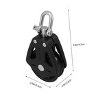 2 Pcs Heavy Duty Marine Single Pulley Block Low Friction Sailing Hardware