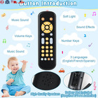 Baby Tv Remote Control Toy With Sound And Light  Music Toys For Baby 6-24 Months