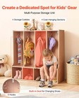 Vevor 4-section Kids Coat Locker Wooden Toddler Cubby Storage Organizer 8 Hooks