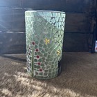Yankee Candle Large Jar Holder 9    X 5 5  Christmas Mosaic Discontinued 