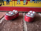 Vtg J  Chein Tin Litho Wind-up Toy Roller Coaster 2 Cars Carnival Circus Parts